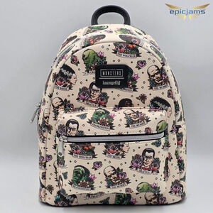 Loungefly Universal Monsters Tattoo Art Mini Backpack New